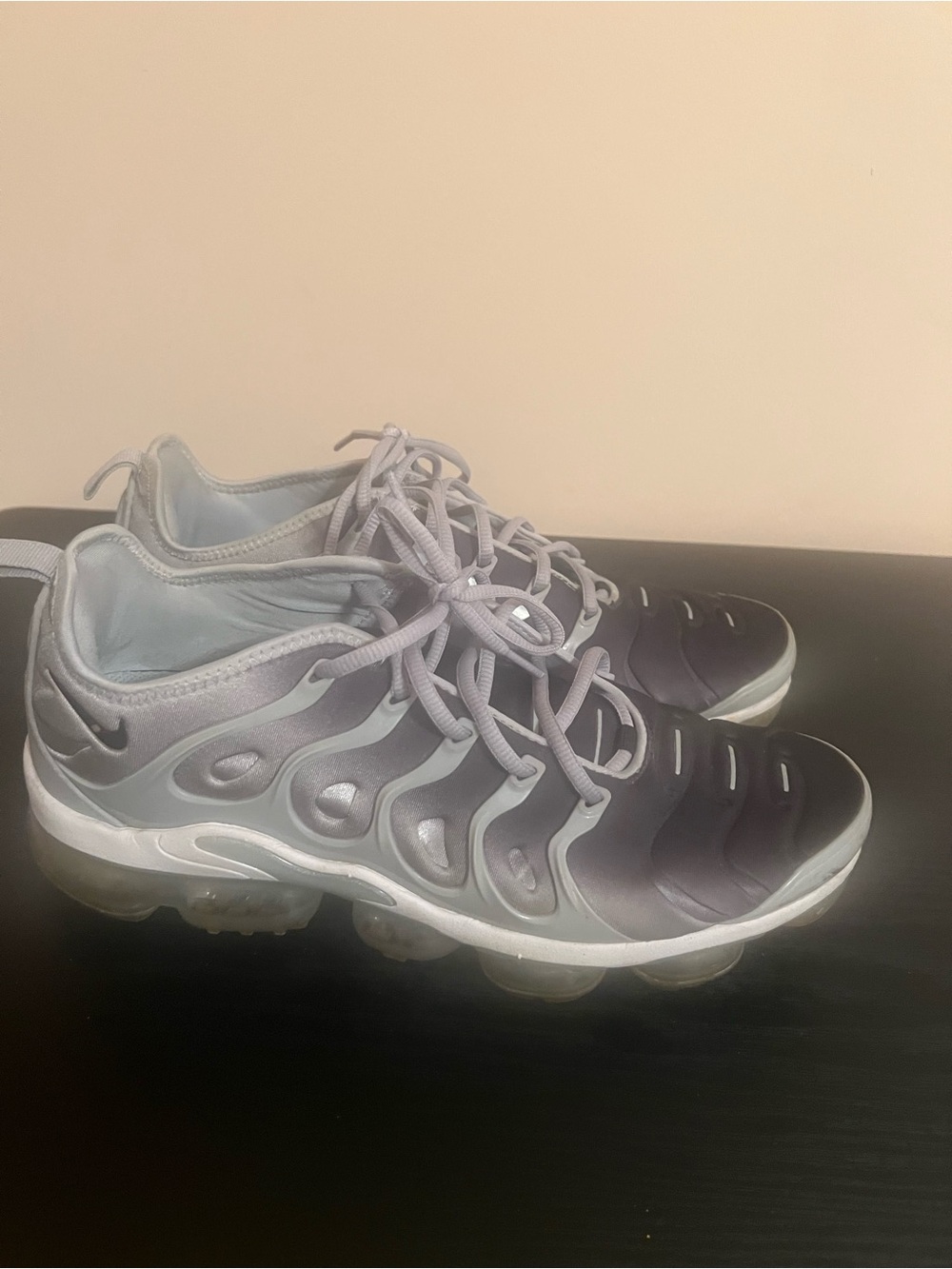 Nike Air VaporMax Plus Silver Gradient Black Grey Size 12 Sneakers 924453-007